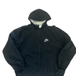 Nike Men's Black Hooded Jacket